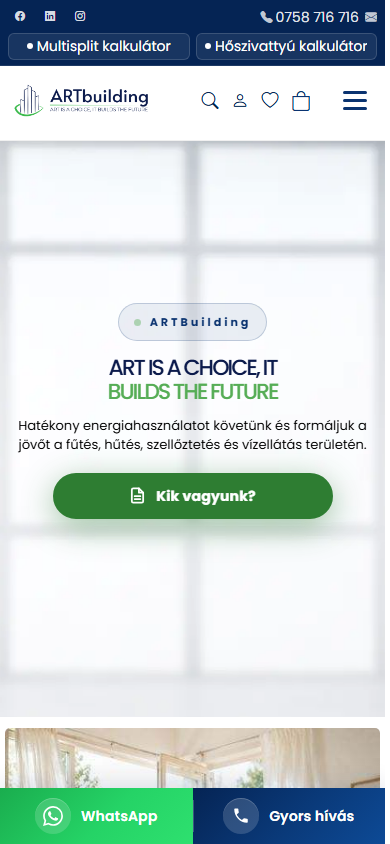 ARTBuilding.ro — Motor de localizare e-commerce pentru piețele HU și BG — mobile