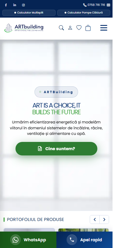 ARTBuilding.ro — Optimizare e-commerce, SEO și extindere marketplace pentru ARTBuilding.ro — mobile