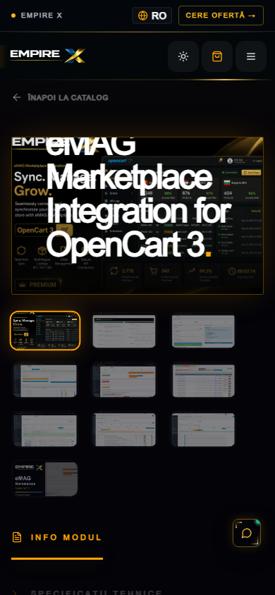 EmpireX Tech — eMAG Marketplace integration for OpenCart stores — mobile