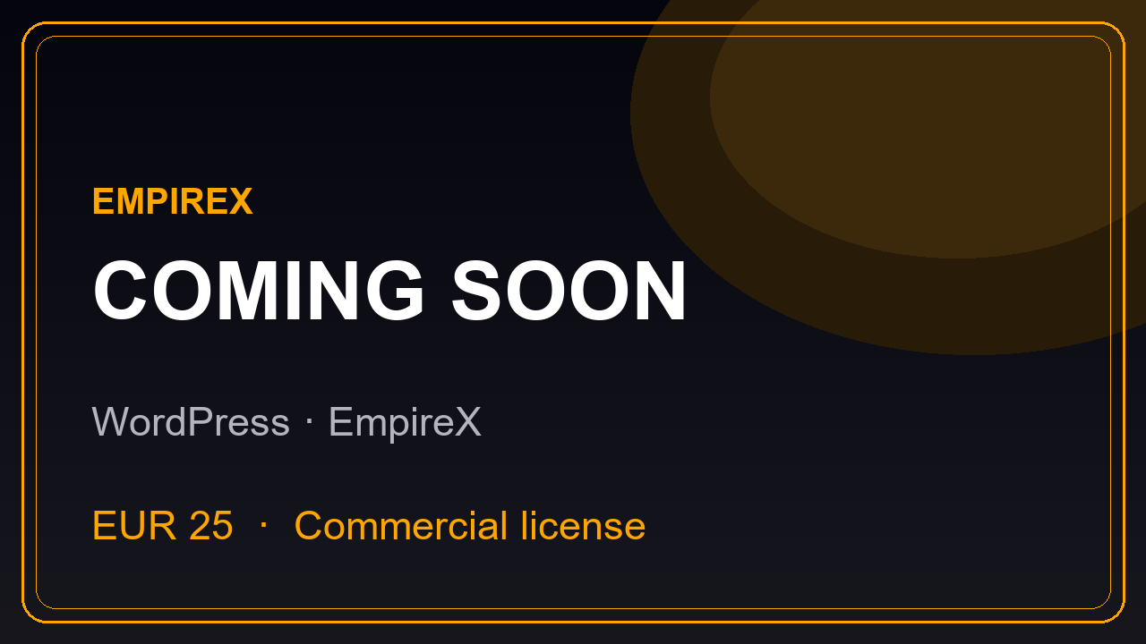 Empire Coming Soon for WordPress