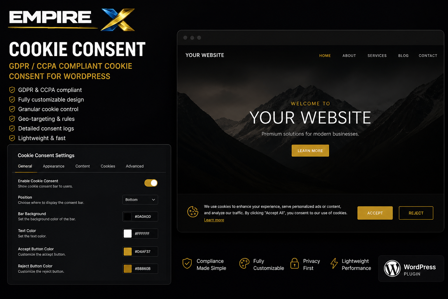 Empire Cookie Consent RO for WordPress