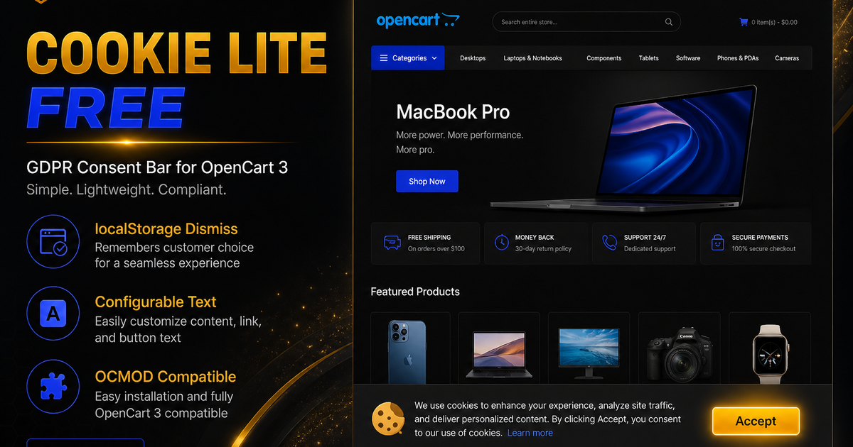 Empire Cookie Lite for OpenCart 3