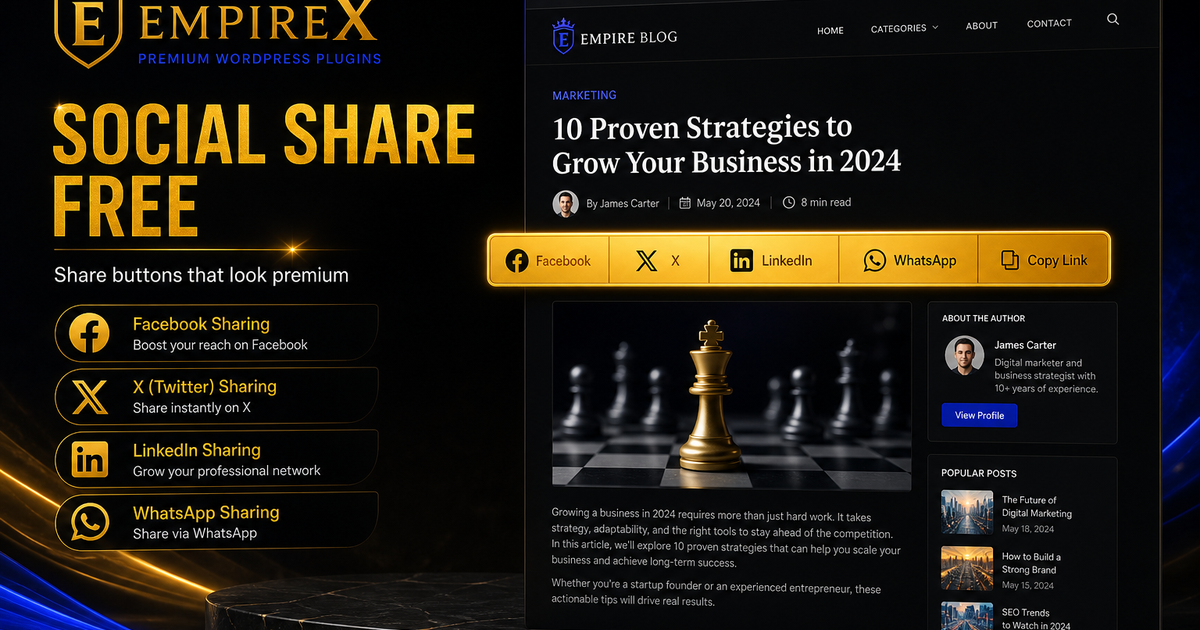 Empire Social Share for WordPress