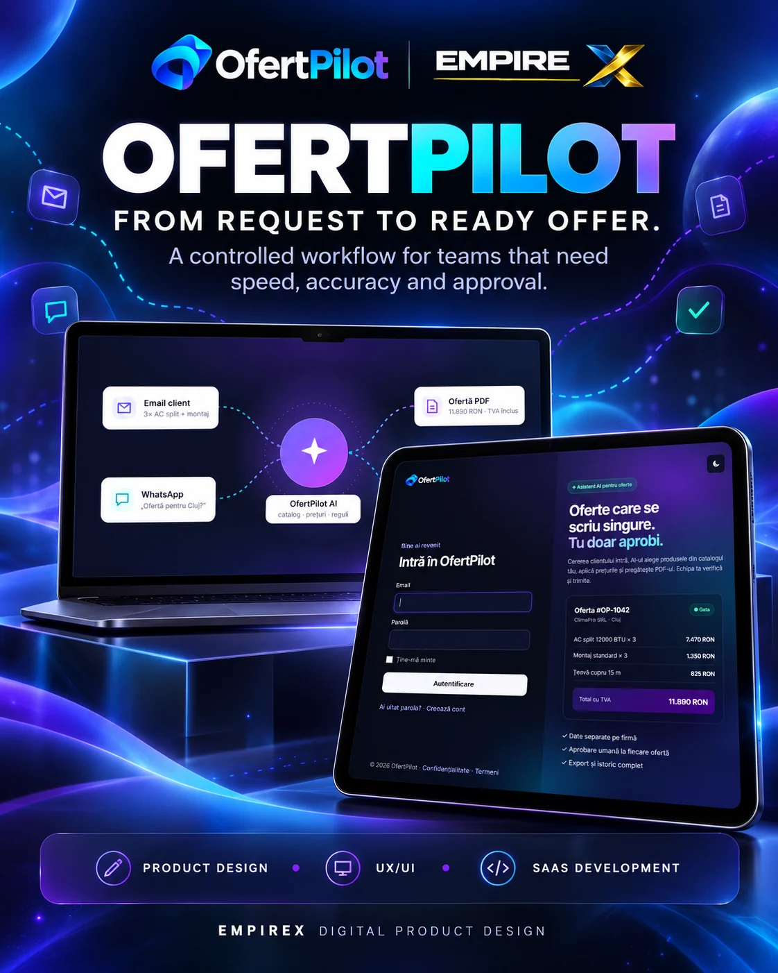 OfertPilot: A controlled workflow, end to end