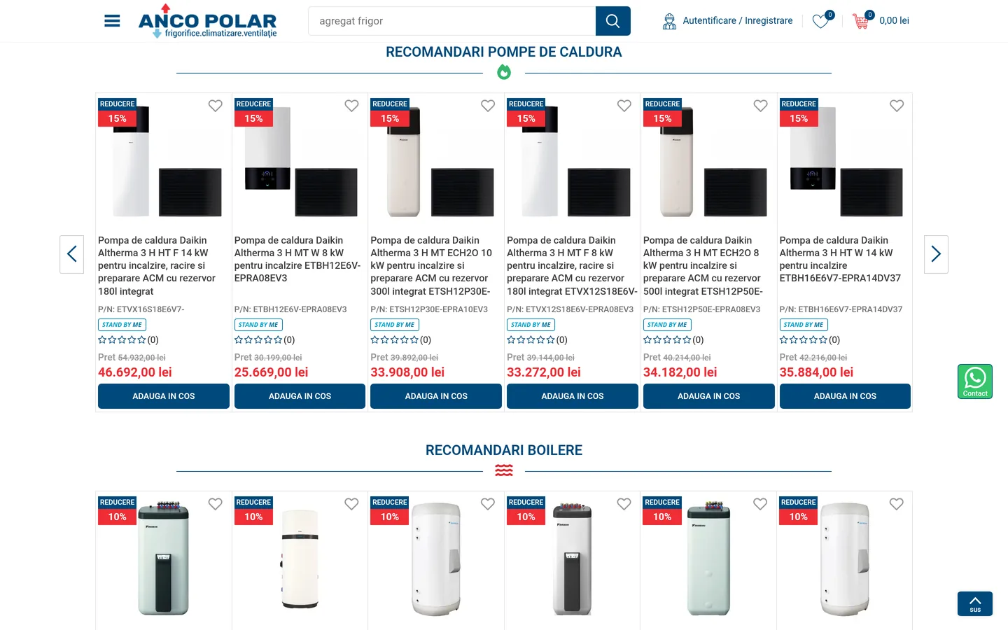 Anco Polar — WooCommerce — Comparare ușoară