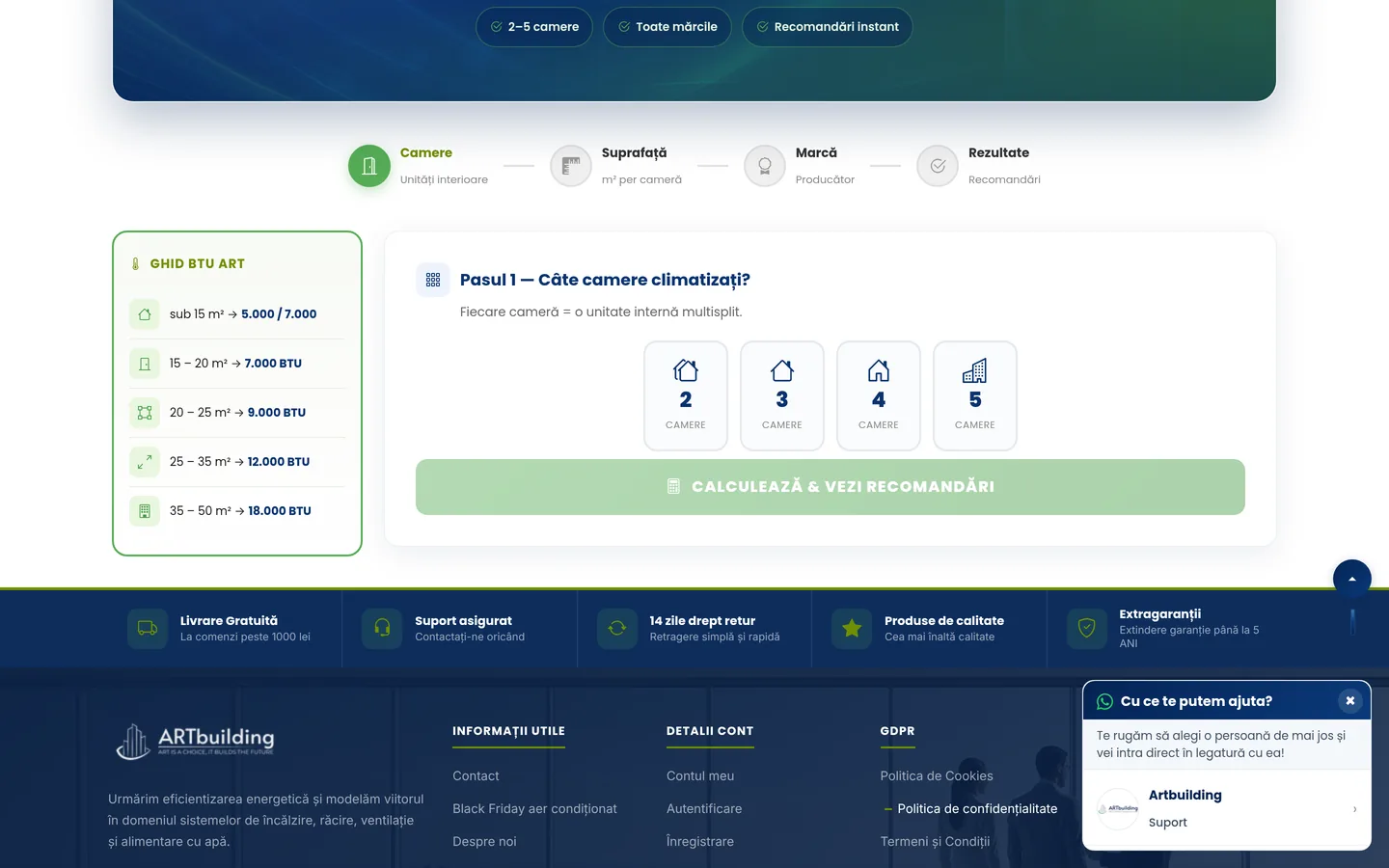 Artbuilding — HVAC configurators — Configurația potrivită