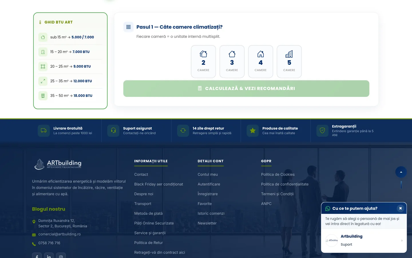 Artbuilding — HVAC configurators — Recomandări compatibile