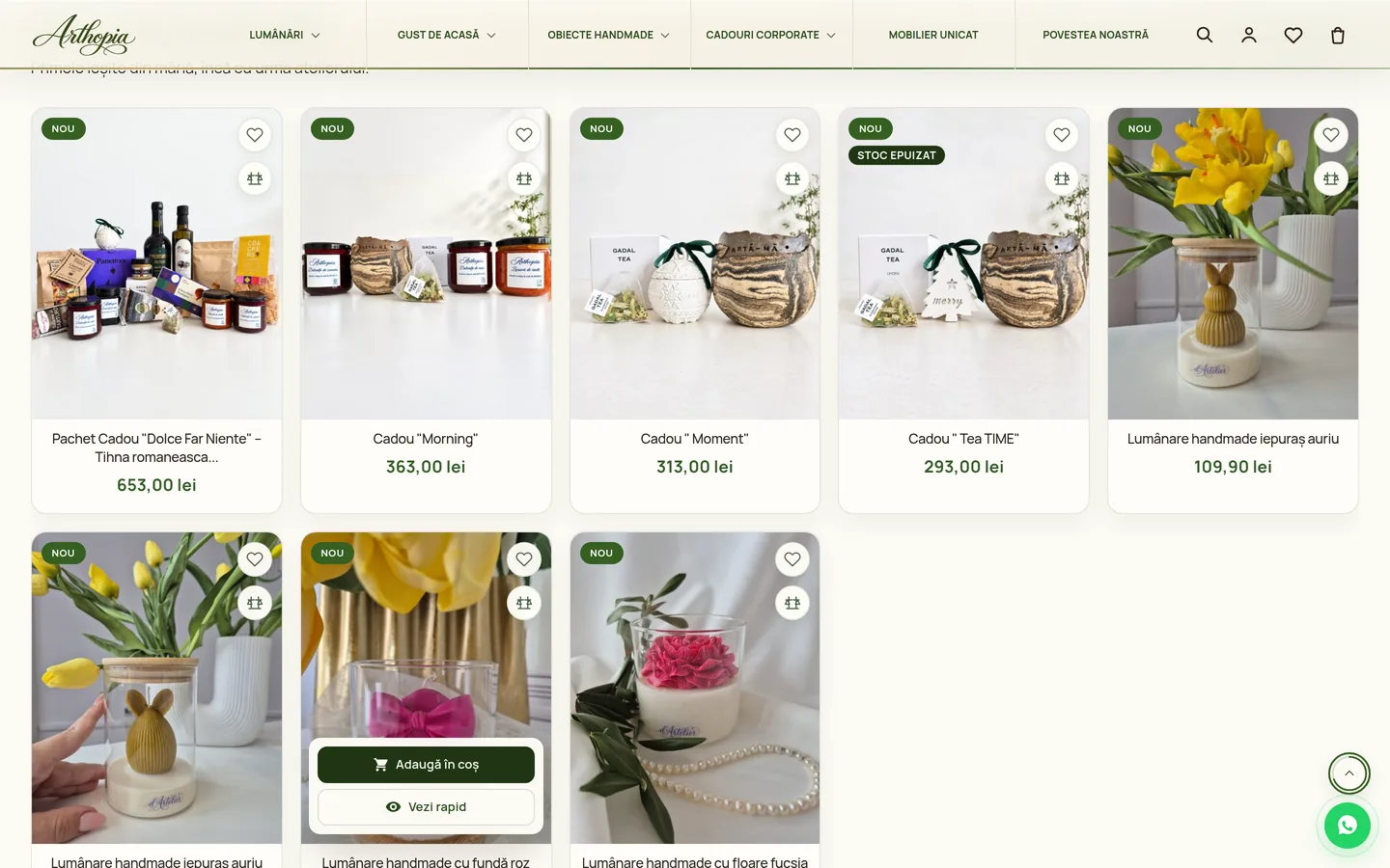 Arthopia — From cart to order
