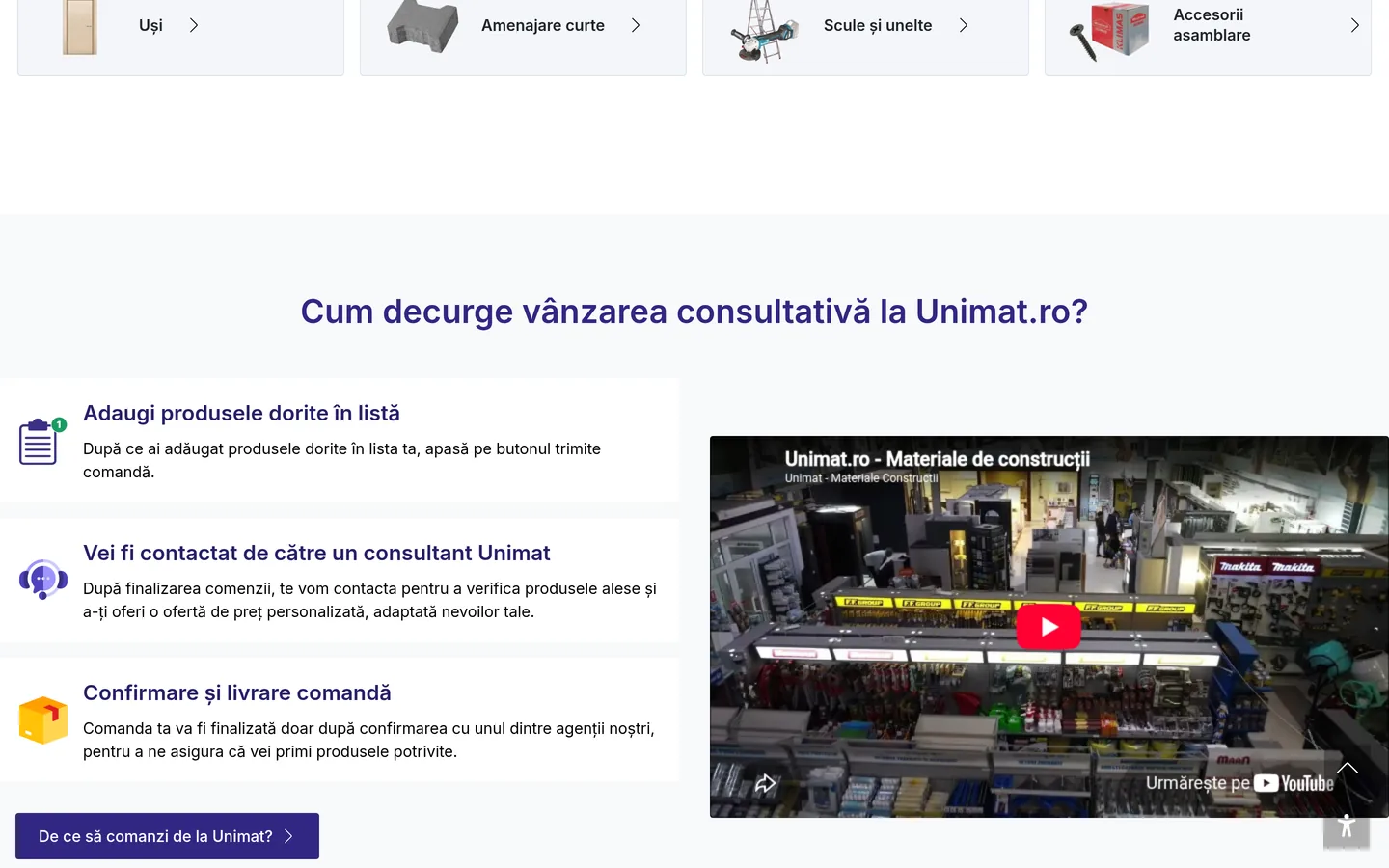 Unimat — Cum comand, explicat simplu