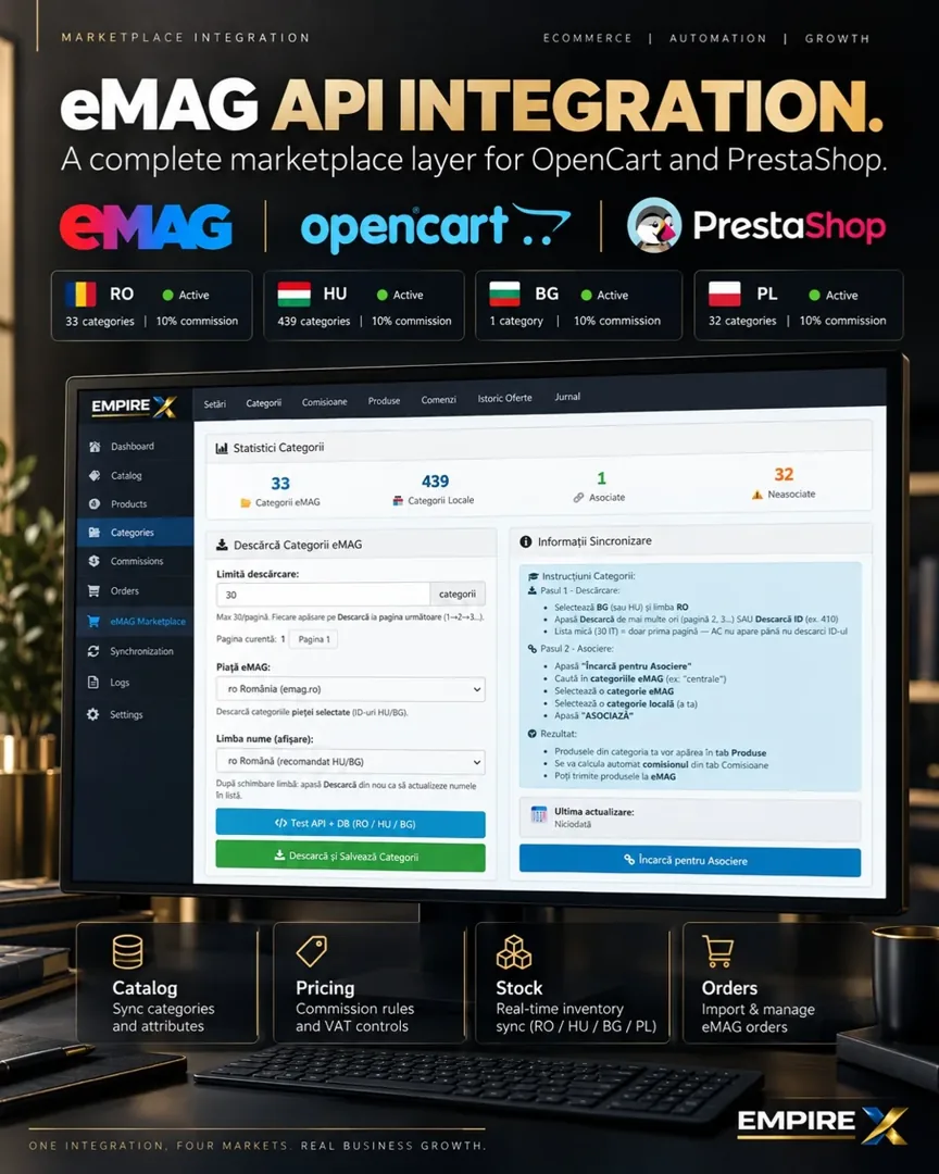 eMAG API integration — proiect realizat de EmpireX
