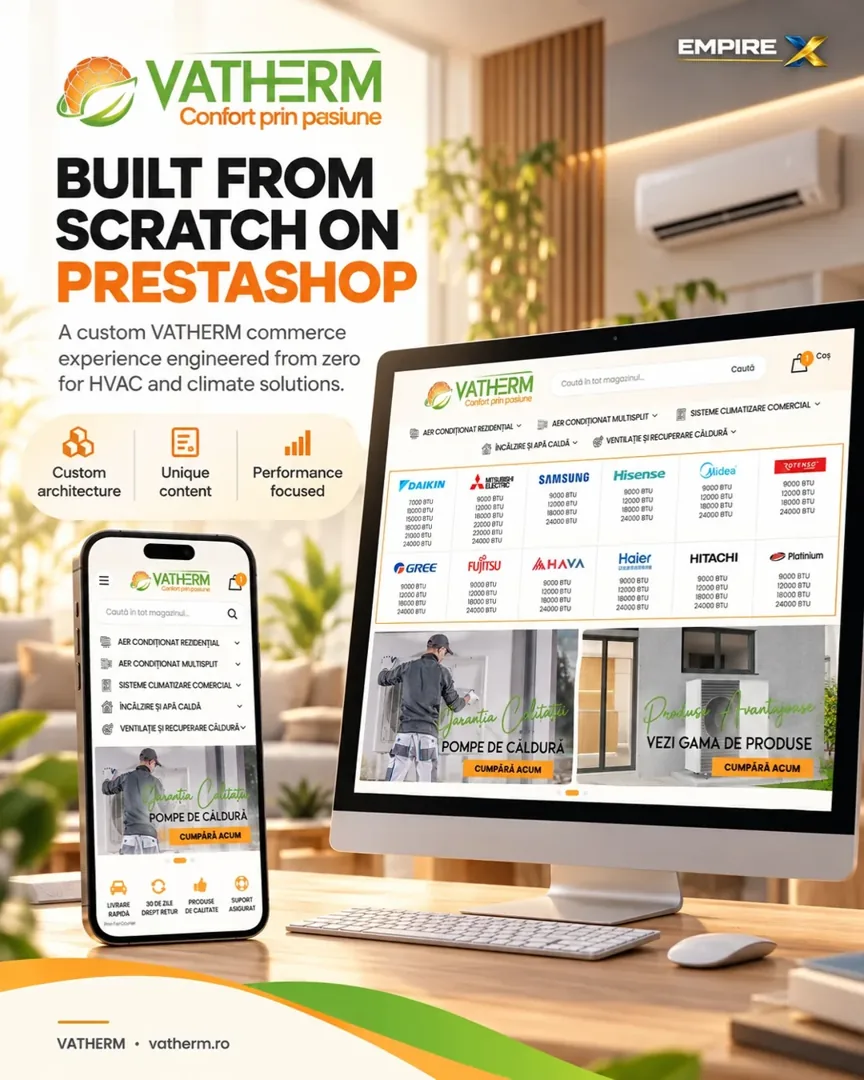 Vatherm — PrestaShop — proiect realizat de EmpireX